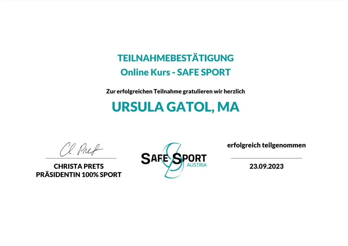 SafeSport - Uschi Gatol, MA